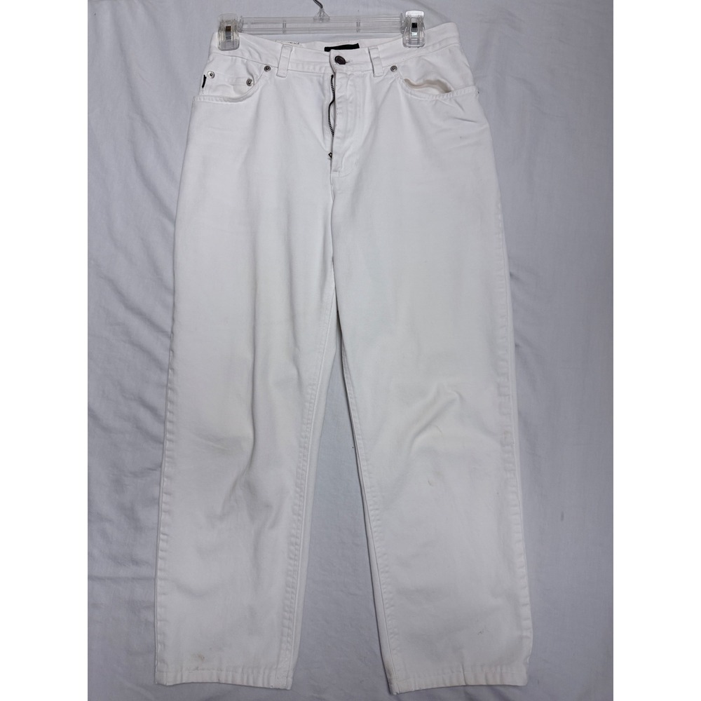 Lauren Jeans Co Ralph Lauren White Straight Leg Cotton Denim Pants Size 6